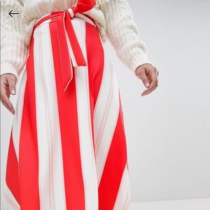 ASOS boohoo asymmetric striped skirt